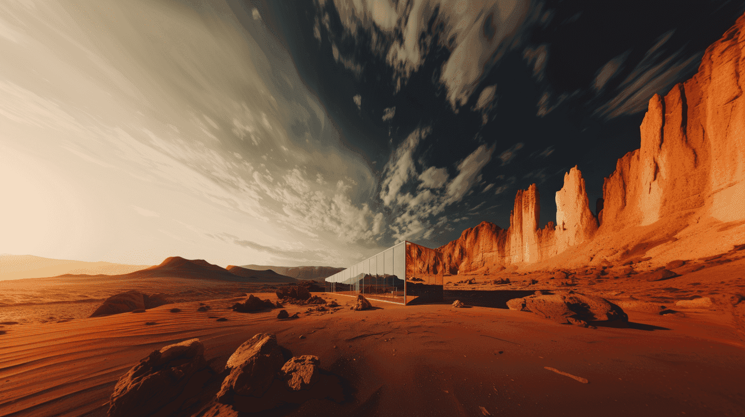 Berglandschaft im Abendlicht